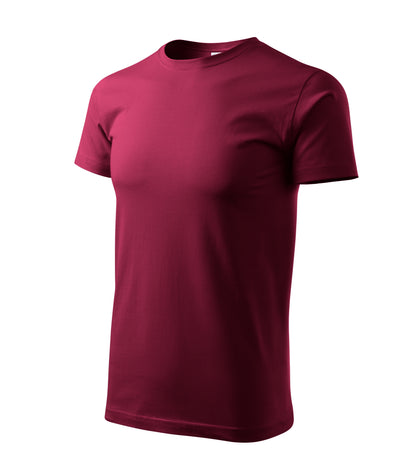 Ein Rundhals Unisex Malfini Heavy New T-Shirt in der Farbe Garnet