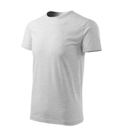 Ein Rundhals Unisex Malfini Heavy New T-Shirt in der Farbe Hellgrau Melliert