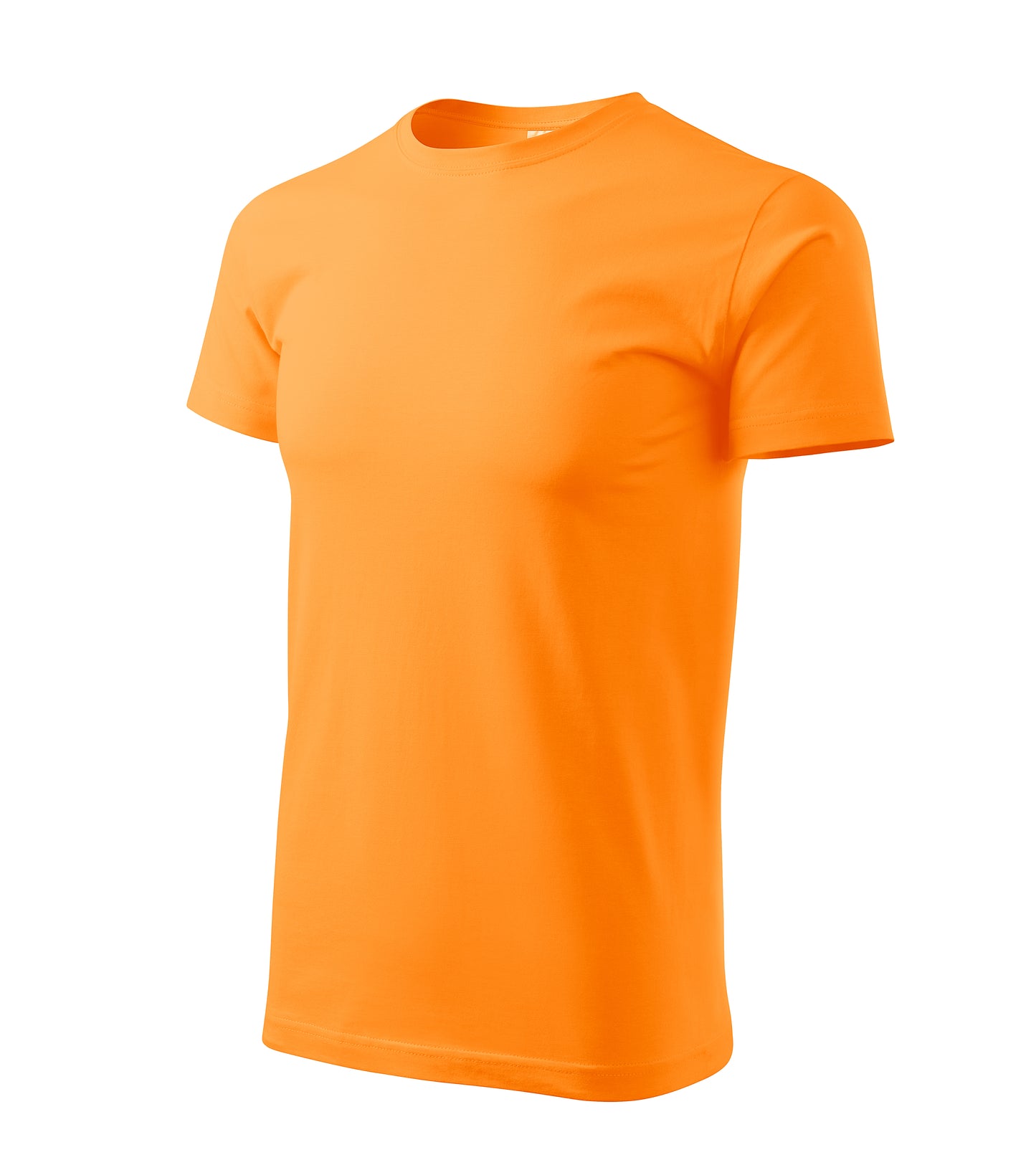 Ein Rundhals Unisex Malfini Heavy New T-Shirt in der Farbe Mandarine Orange
