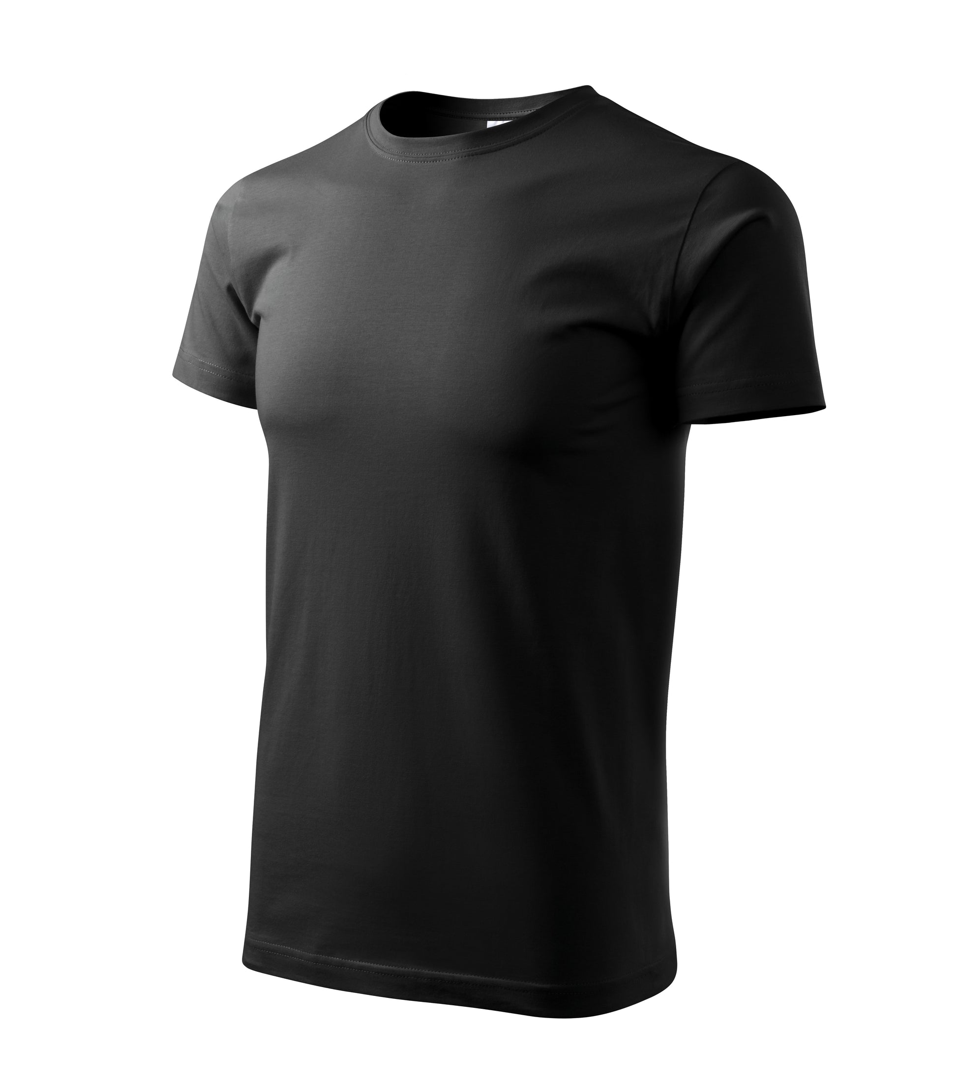 Ein Rundhals Unisex Malfini Heavy New T-Shirt in der Farbe Schwarz