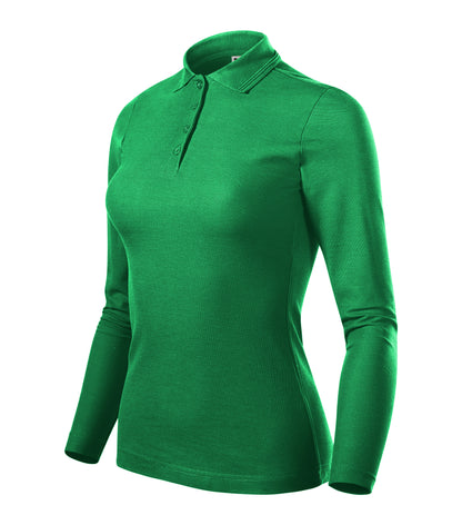Damen Langarm Poloshirt | Pique Polo